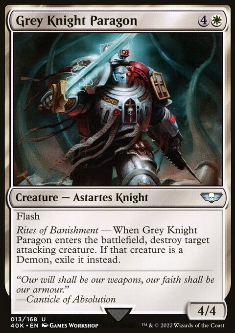 Grey Knight Paragon, Warhammer 40,000 Commander #13★, Magic: The Gathering card