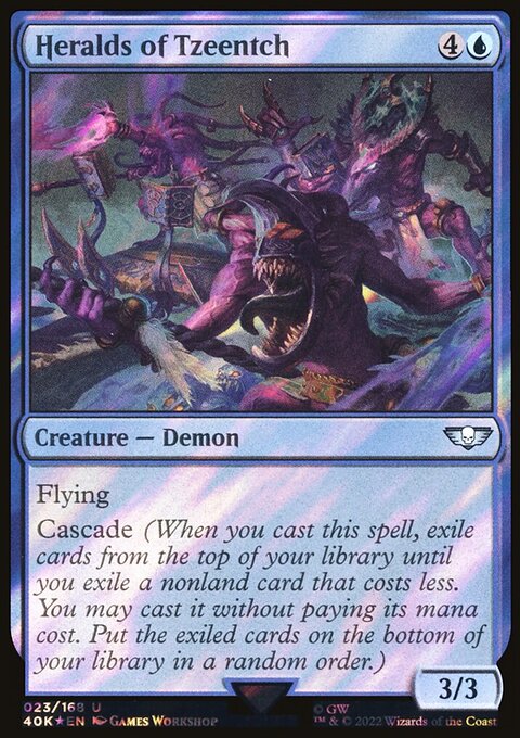 Heralds of Tzeentch, Warhammer 40,000 Commander #23★, Magic: The Gathering card