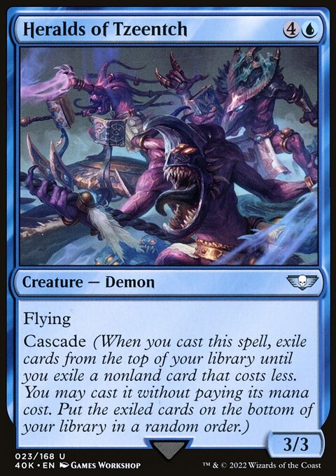 Heralds of Tzeentch, Warhammer 40,000 Commander #23, Magic: The Gathering card