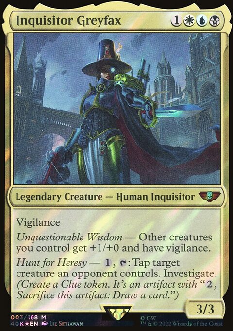 Inquisitor Greyfax, Warhammer 40,000 Commander #3, Magic: The Gathering card