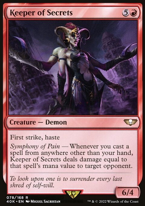 Keeper of Secrets, Warhammer 40,000 Commander #78, Magic: The Gathering card