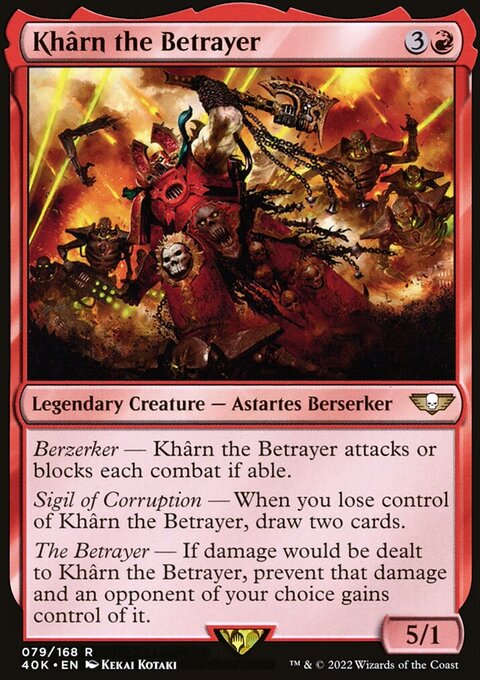 Khârn the Betrayer, Warhammer 40,000 Commander #79, Magic: The Gathering card