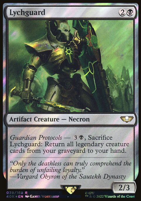 Lychguard, Warhammer 40,000 Commander #39, Magic: The Gathering card