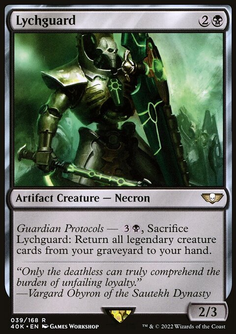 Lychguard, Warhammer 40,000 Commander #39★, Magic: The Gathering card