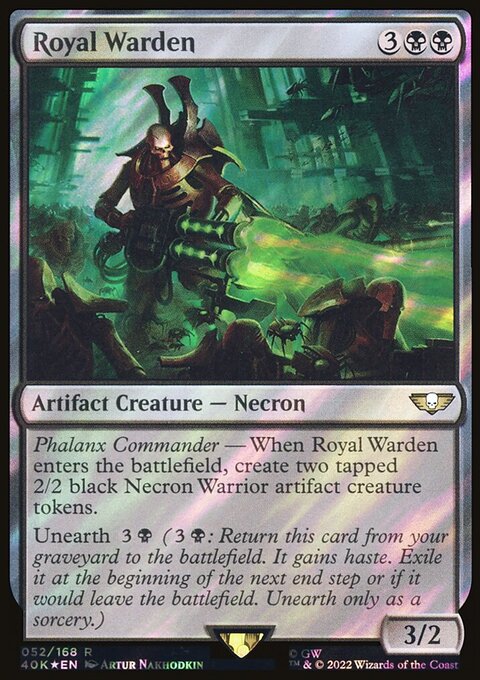 Royal Warden, Warhammer 40,000 Commander #52, Magic: The Gathering card