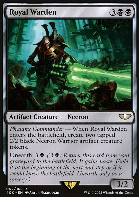 Royal Warden, Warhammer 40,000 Commander #52★, Magic: The Gathering card