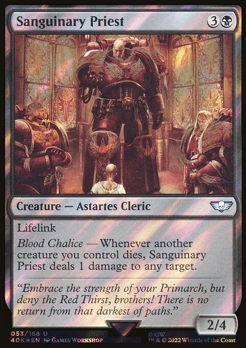 Sanguinary Priest, Warhammer 40,000 Commander #53★, Magic: The Gathering card