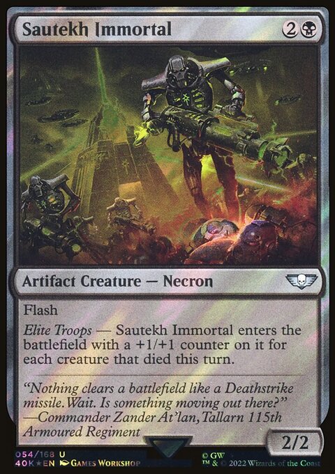 Sautekh Immortal, Warhammer 40,000 Commander #54, Magic: The Gathering card