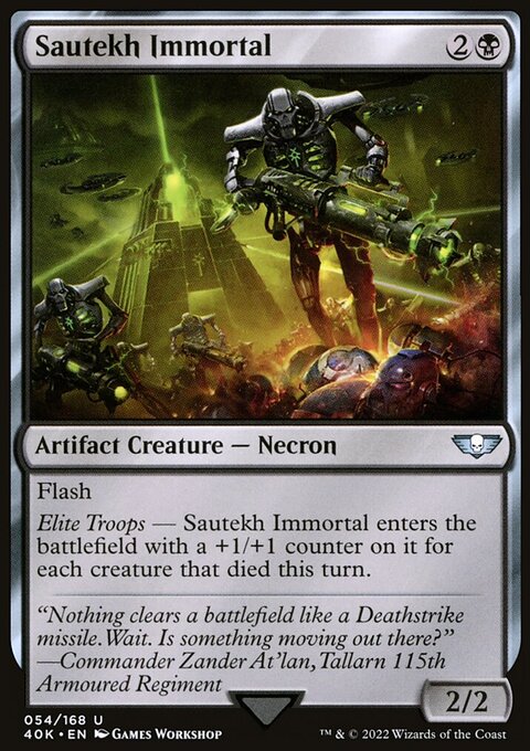 Sautekh Immortal, Warhammer 40,000 Commander #54★, Magic: The Gathering card