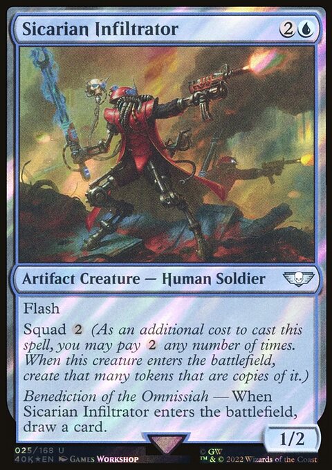 Sicarian Infiltrator, Warhammer 40,000 Commander #25★, Magic: The Gathering card