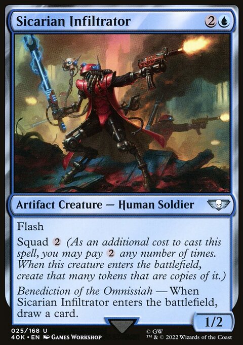 Sicarian Infiltrator, Warhammer 40,000 Commander #25, Magic: The Gathering card