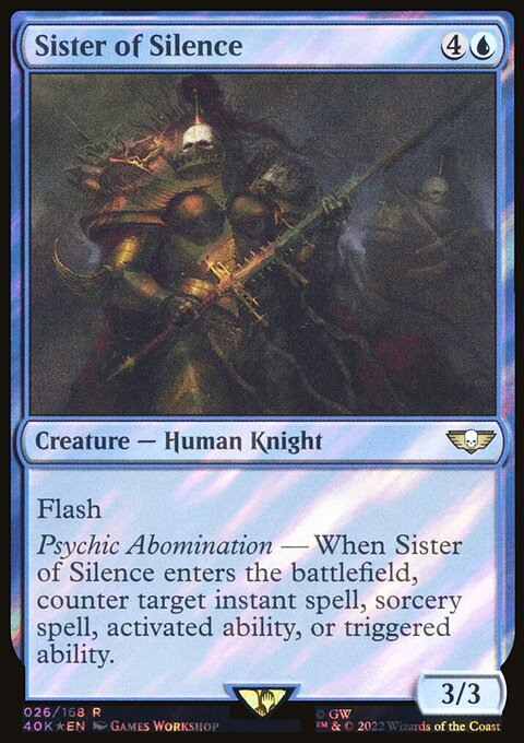 Sister of Silence, Warhammer 40,000 Commander #26★, Magic: The Gathering card