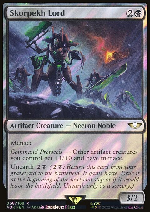 Skorpekh Lord, Warhammer 40,000 Commander #58, Magic: The Gathering card