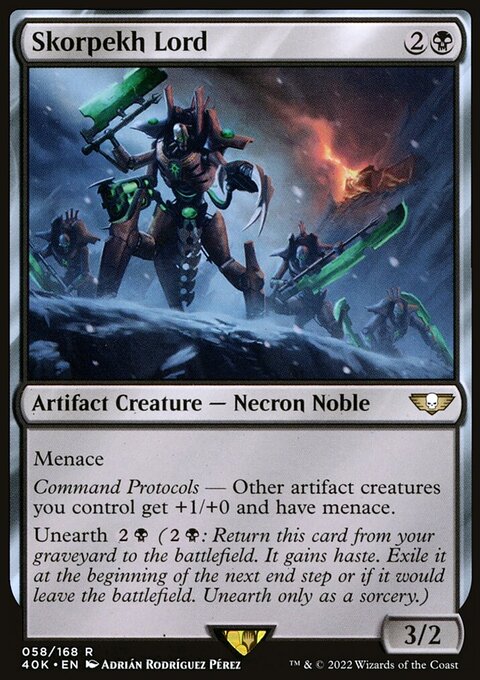 Skorpekh Lord, Warhammer 40,000 Commander #58★, Magic: The Gathering card