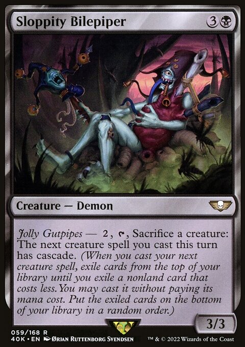 Sloppity Bilepiper, Warhammer 40,000 Commander #59★, Magic: The Gathering card