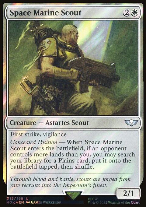 Space Marine Scout, Warhammer 40,000 Commander #15, Magic: The Gathering card