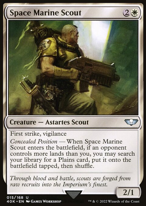 Space Marine Scout, Warhammer 40,000 Commander #15★, Magic: The Gathering card
