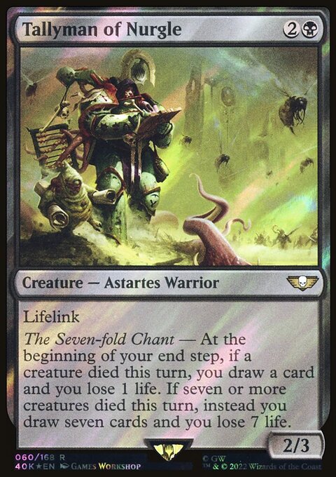 Tallyman of Nurgle, Warhammer 40,000 Commander #60★, Magic: The Gathering card