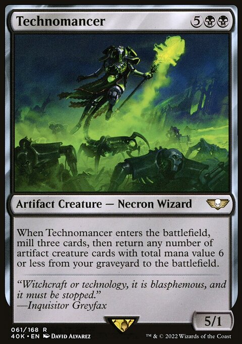Technomancer, Warhammer 40,000 Commander #61, Magic: The Gathering card