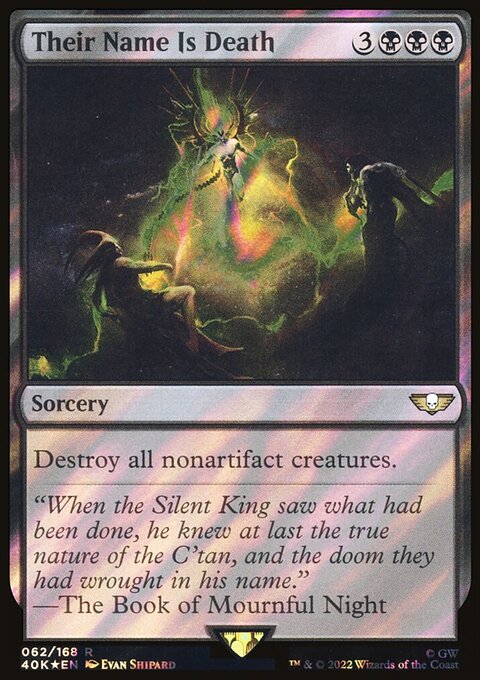Their Name Is Death, Warhammer 40,000 Commander #62, Magic: The Gathering card