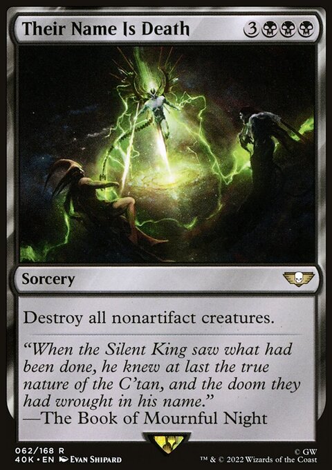 Their Name Is Death, Warhammer 40,000 Commander #62★, Magic: The Gathering card