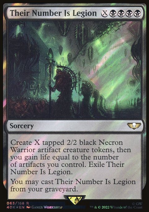 Their Number Is Legion, Warhammer 40,000 Commander #63★, Magic: The Gathering card