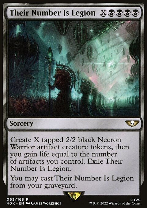 Their Number Is Legion, Warhammer 40,000 Commander #63, Magic: The Gathering card