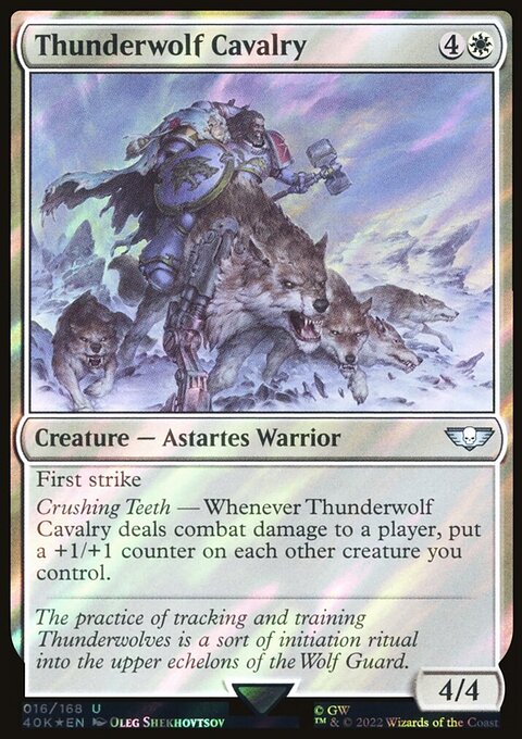 Thunderwolf Cavalry, Warhammer 40,000 Commander #16★, Magic: The Gathering card