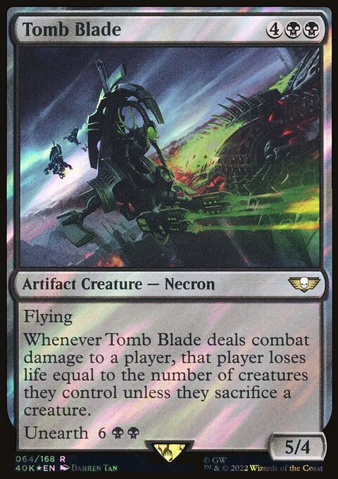 Tomb Blade, Warhammer 40,000 Commander #64★, Magic: The Gathering card