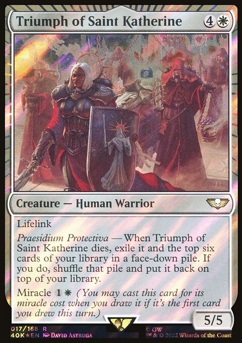 Triumph of Saint Katherine, Warhammer 40,000 Commander #17, Magic: The Gathering card