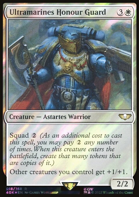 Ultramarines Honour Guard, Warhammer 40,000 Commander #18★, Magic: The Gathering card
