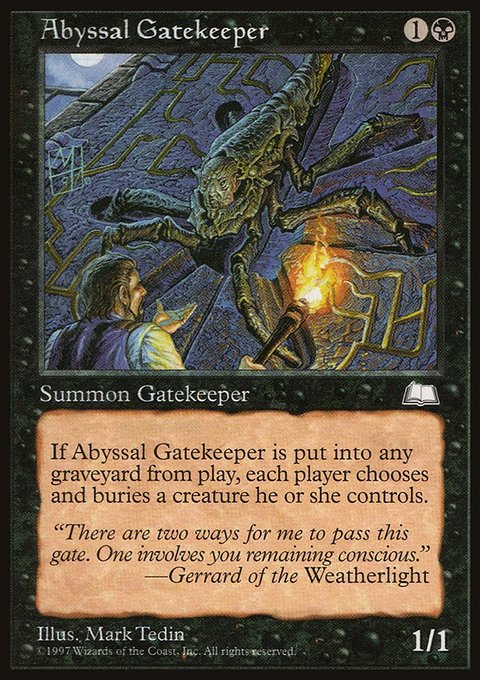 Abyssal Gatekeeper, Weatherlight #59, Magic: The Gathering card