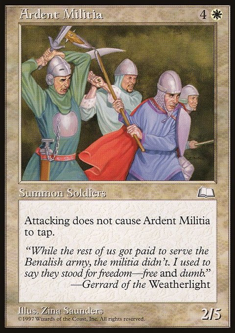 Ardent Militia, Weatherlight #5, Magic: The Gathering card