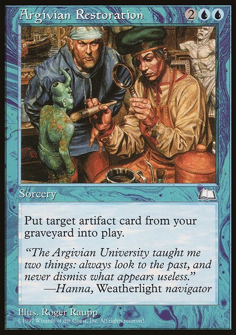 Argivian Restoration, Weatherlight #34, Magic: The Gathering card