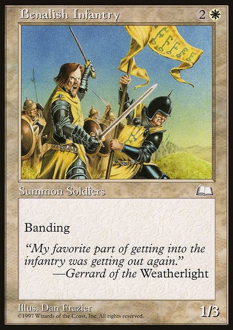 Benalish Infantry, Weatherlight #8, Magic: The Gathering card