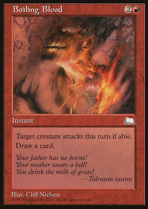 Boiling Blood, Weatherlight #92, Magic: The Gathering card