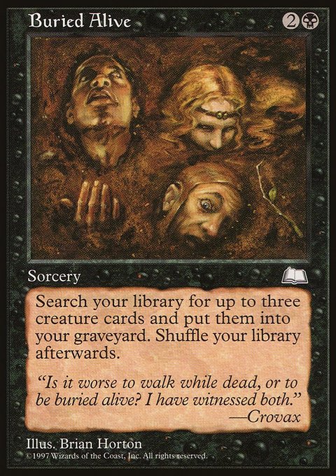 Buried Alive, Weatherlight #63, Magic: The Gathering card