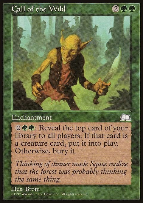 Call of the Wild, Weatherlight #122, Magic: The Gathering card