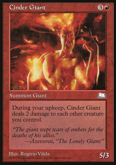 Cinder Giant, Weatherlight #93, Magic: The Gathering card