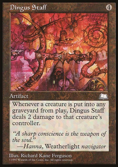 Dingus Staff, Weatherlight #149, Magic: The Gathering card