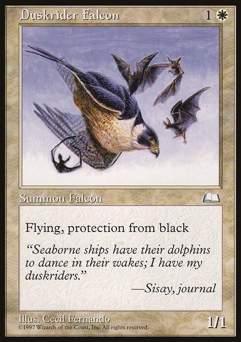 Duskrider Falcon, Weatherlight #12, Magic: The Gathering card
