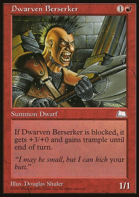 Dwarven Berserker, Weatherlight #97, Magic: The Gathering card