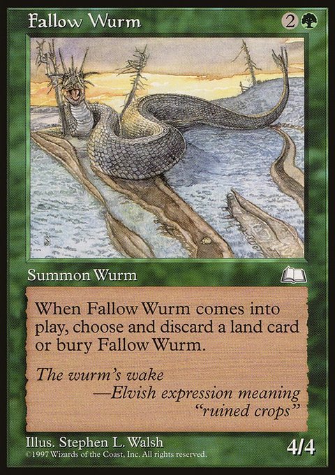 Fallow Wurm, Weatherlight #126, Magic: The Gathering card