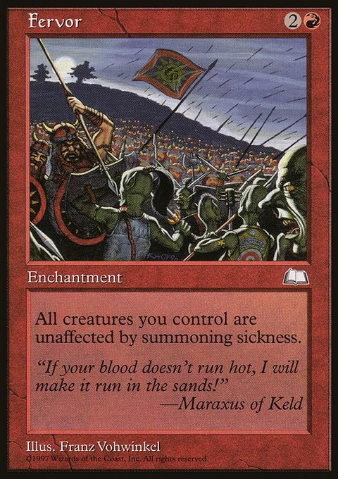 Fervor, Weatherlight #99, Magic: The Gathering card