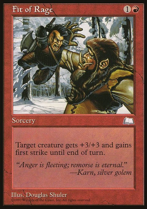 Fit of Rage, Weatherlight #102, Magic: The Gathering card