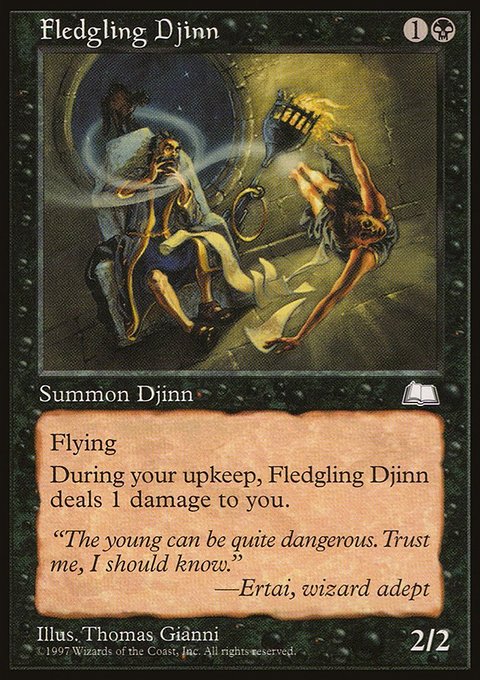 Fledgling Djinn, Weatherlight #69, Magic: The Gathering card