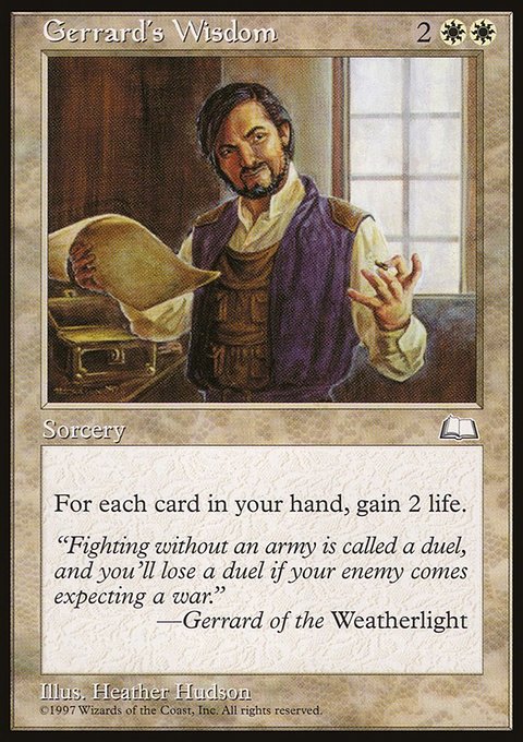 Gerrard's Wisdom, Weatherlight #15, Magic: The Gathering card