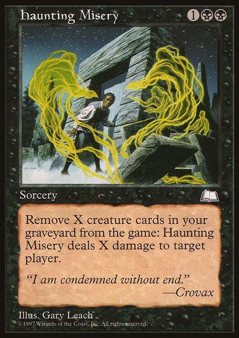 Haunting Misery, Weatherlight #71, Magic: The Gathering card