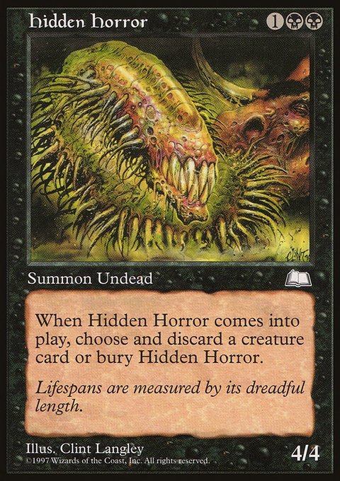 Hidden Horror, Weatherlight #72, Magic: The Gathering card