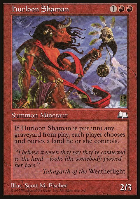 Hurloon Shaman, Weatherlight #108, Magic: The Gathering card